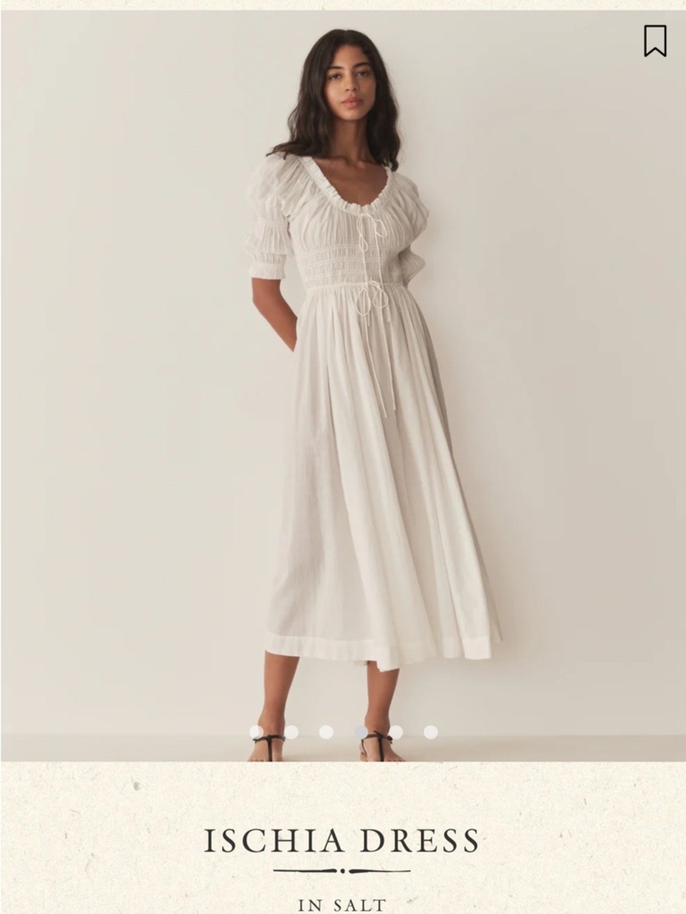 Doen Ischia Dress in Salt — Soft White Maxi